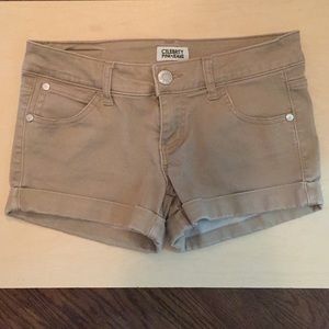 Tan Jean Shorts